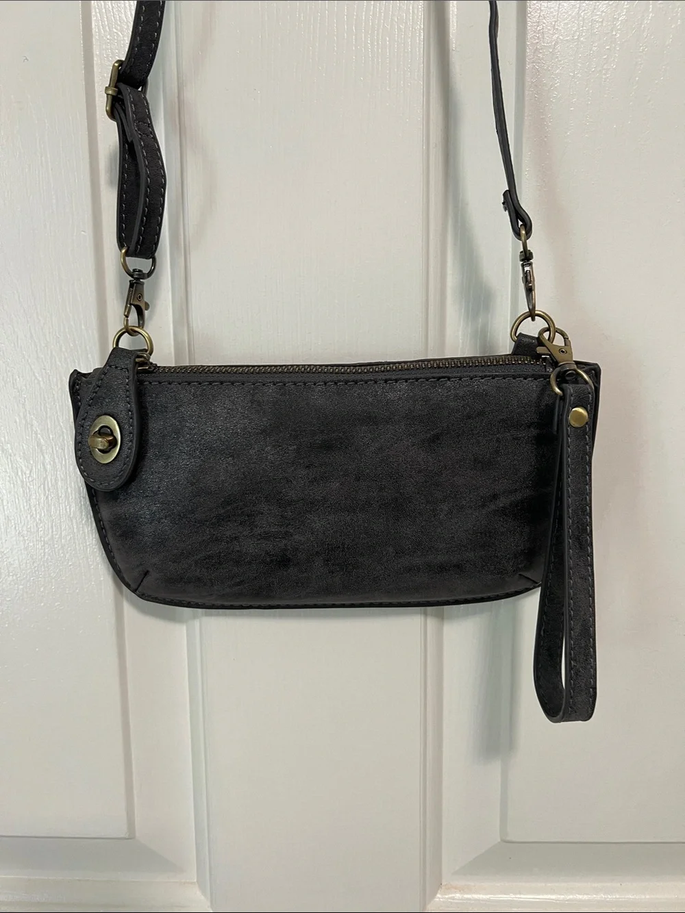 Joy Susan Black Convertible Wristlet with Removable Strap